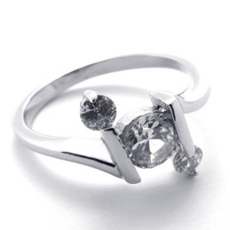 Diamant-Titanring Für Damen