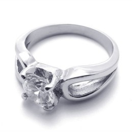 Damen-Diamantring Aus Titan