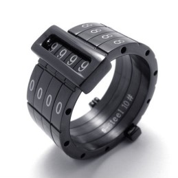 Schwarzer Puzzle Code Lovers Titanring