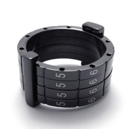 Schwarzer Puzzle Code Lovers Titanring