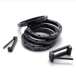 Schwarzer Puzzle Code Lovers Titanring