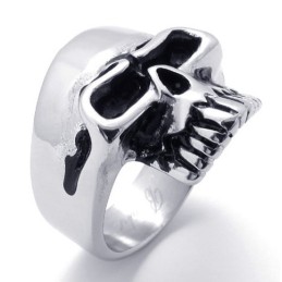 Titanring Mit Totenkopf