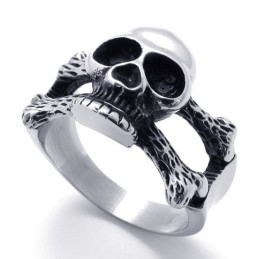 Titanring Mit Totenkopf