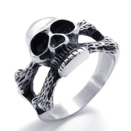 Titanring Mit Totenkopf