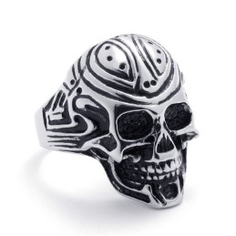 Titanring Mit Totenkopf