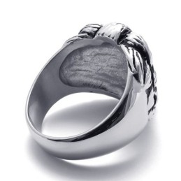 Titanring Mit Löwenkopf