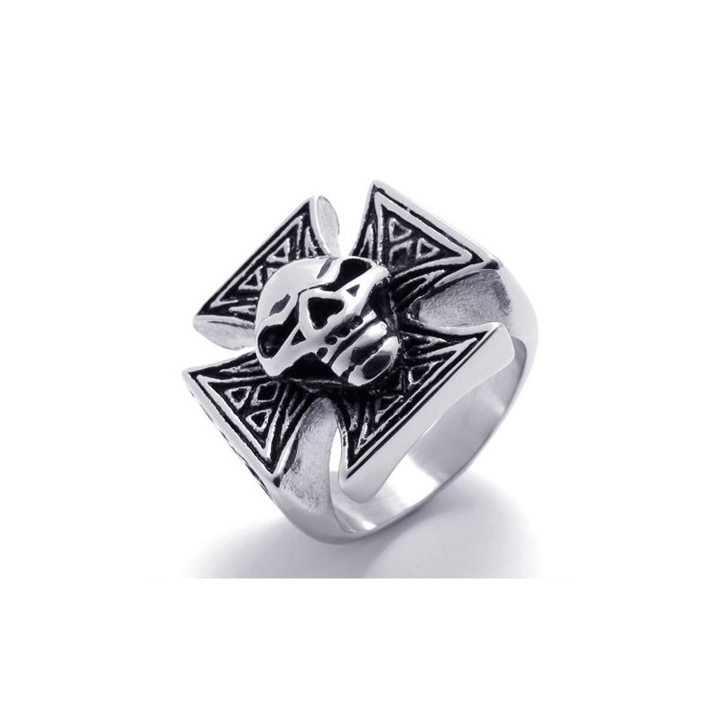 Titanring Mit Kreuzschädel Titanring Mit Kreuzschädel