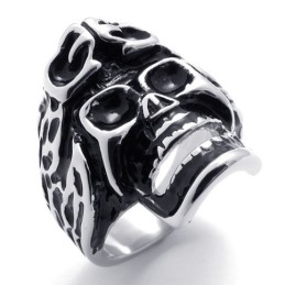 Titanring Mit Totenkopf