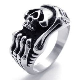 Titanring Mit Totenkopf