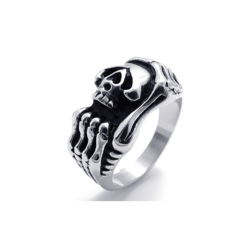 Titanring Mit Totenkopf Titanring Mit Totenkopf