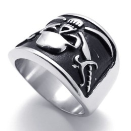 Titanring Mit Totenkopf