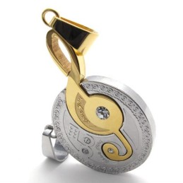 Gold Musiknote Diamant Liebhaber Titan Anhänger
