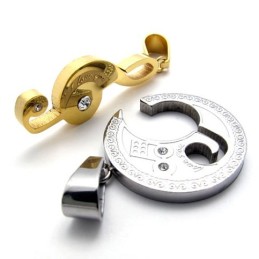 Gold Musiknote Diamant Liebhaber Titan Anhänger