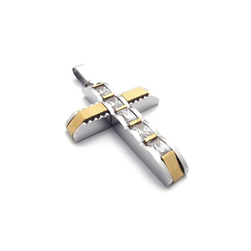 Gold Akzent Kreuz Diamant Titan Kreuz Anhänger Gold Akzent Kreuz Diamant Titan Kreuz Anhänger