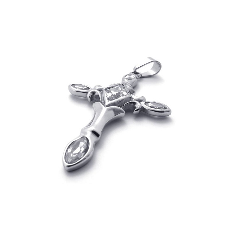 Kreuzanhänger Aus Titan Mit Diamanten Kreuzanhänger Aus Titan Mit Diamanten
