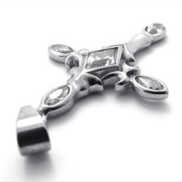 Kreuzanhänger Aus Titan Mit Diamanten