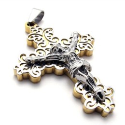 Goldkreuz Jesus Titan Anhänger