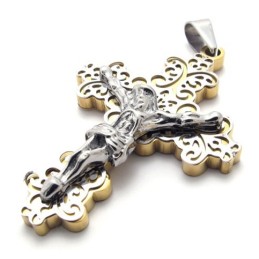 Goldkreuz Jesus Titan Anhänger