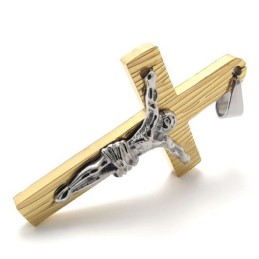 Jesus Gold Titan Kreuz Anhänger