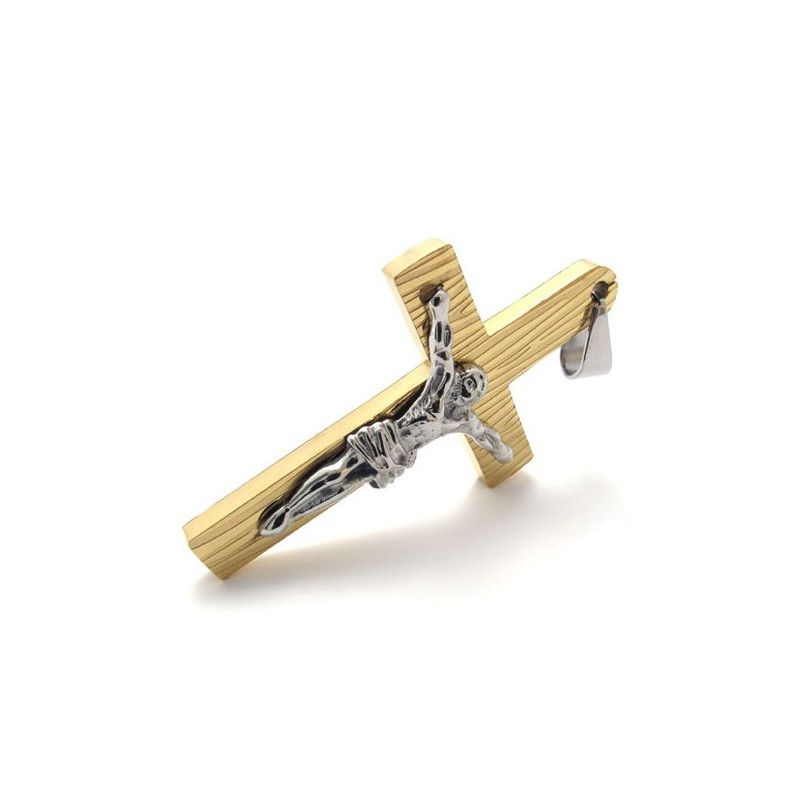 Jesus Gold Titan Kreuz Anhänger Jesus Gold Titan Kreuz Anhänger