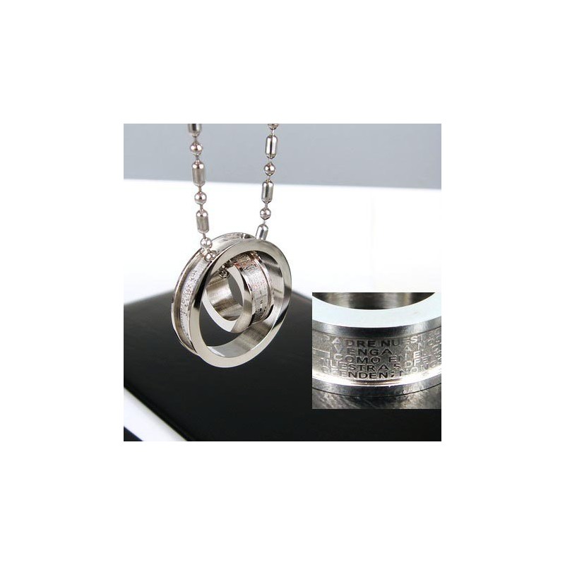 Halskette Mit Anhänger Aus Reinem Titan Für Herren Mit 2 Creolen Und Kreuz Und Bibel Halskette Mit Anhänger Aus Reinem Titan Für Herren Mit 2 Creolen Und Kreuz Und Bibel