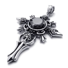 Edelstein-Kreuzanhänger Aus Titan