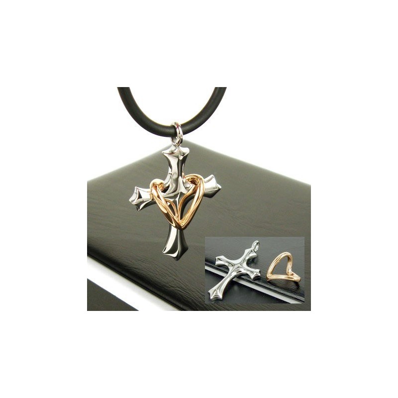 Mann Herz Kreuz Reines Titan Anhänger Ohne Kette Mann Herz Kreuz Reines Titan Anhänger Ohne Kette