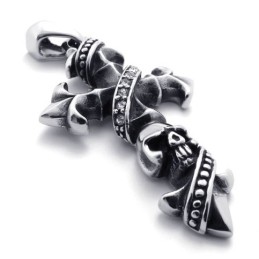 Totenkopf-Kreuzanhänger Aus Titan