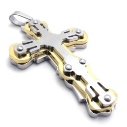 Gold Titan Kreuz Anhänger