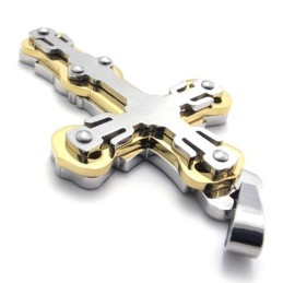 Gold Titan Kreuz Anhänger
