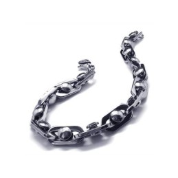 Herren- Und Jungen-Charm-Armband Aus Reinem Titan, Silber