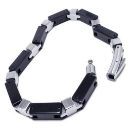 Herren- Und Jungenarmband Aus Reinem Titan Mit Silberner Kette Und Charms
