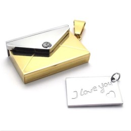 Gold Brieftasche Liebhaber Titan Anhänger