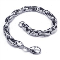 Herren- Und Jungen-Armband Aus Reinem Titan Mit Silbernem Charm