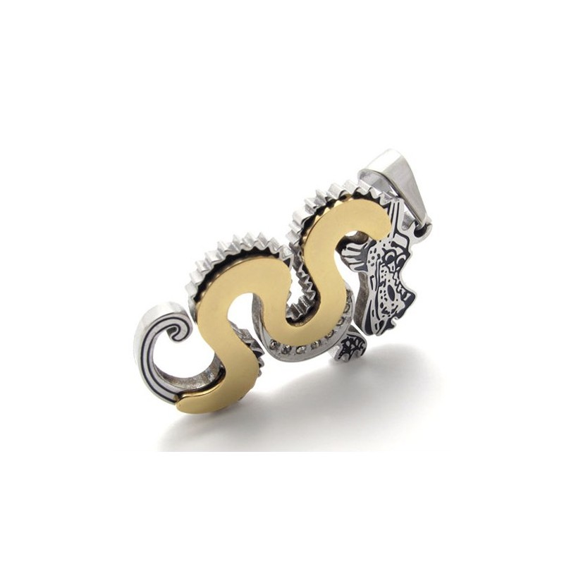 Goldener Drachen-Anhänger Aus Titan Goldener Drachen-Anhänger Aus Titan