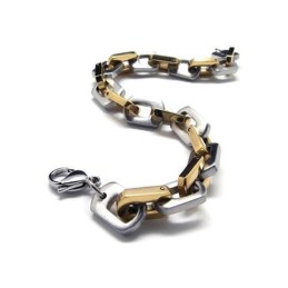 Charm-Armband Aus Reinem Titan Für Herren Und Jungen, Vergoldet Und Silberfarben