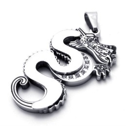 Silberner Drachen-Anhänger Aus Titan