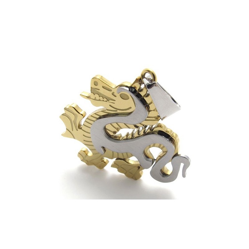 Goldener Drachen-Anhänger Aus Titan Goldener Drachen-Anhänger Aus Titan