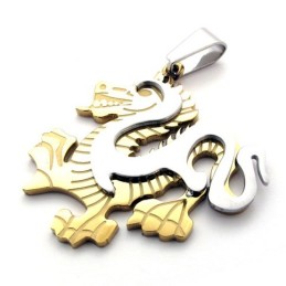 Goldener Drachen-Anhänger Aus Titan