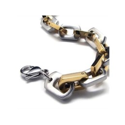 Charm-Armband Aus Reinem Titan Für Herren Und Jungen, Vergoldet Und Silberfarben