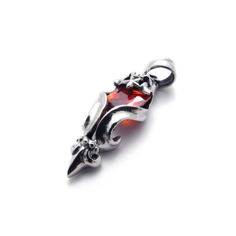 Roter Diamant-Titan-Anhänger Roter Diamant-Titan-Anhänger