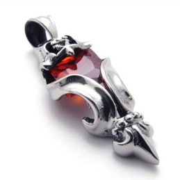 Roter Diamant-Titan-Anhänger