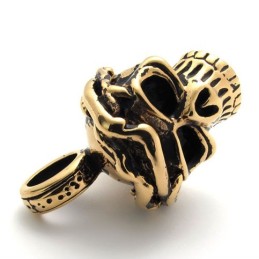 Goldfarbener Totenkopf-Anhänger Aus Titan