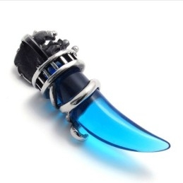 Blauer Horn-Titan-Anhänger