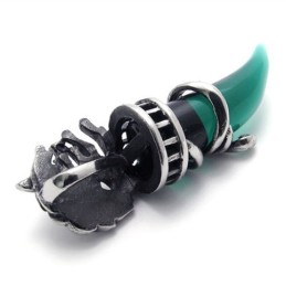 Grüner Horn Titan Anhänger