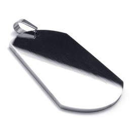 Polierter Dog Tag Titan Anhänger
