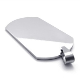 Polierter Dog Tag Titan Anhänger