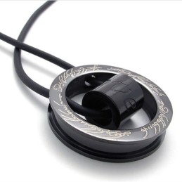 Schwarzer Ring Titan Anhänger