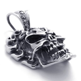 Totenkopf Diamant Titan Anhänger