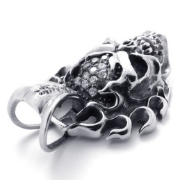 Totenkopf Diamant Titan Anhänger